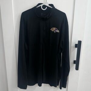 Nike Baltimore Ravens NFL On-Field Dri-FIT 1/4 Zip Pullover Mens 3XL Black